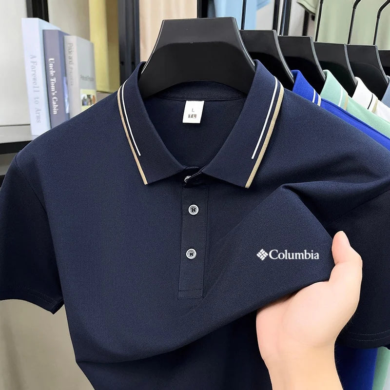 High end brand 2026 hot selling new classic letter embroidered breathable polo shirt fashionable men comfortable casual shorttop