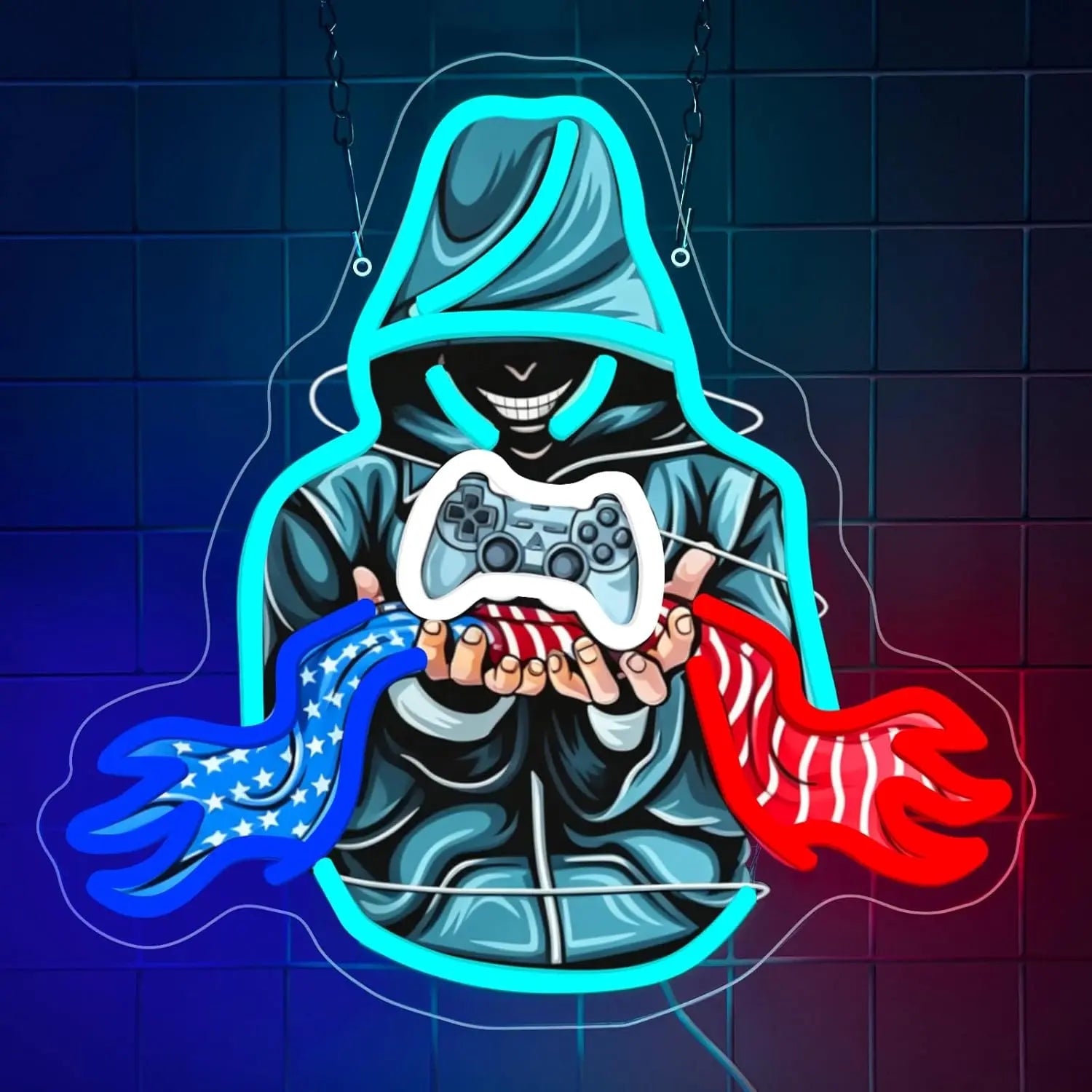 Gamer Neon Sign USB Powered LED Neon Light for Party Gaming Room Bar Bedroom Aesthetic Decortion Birthday Gift Art Wall Lights