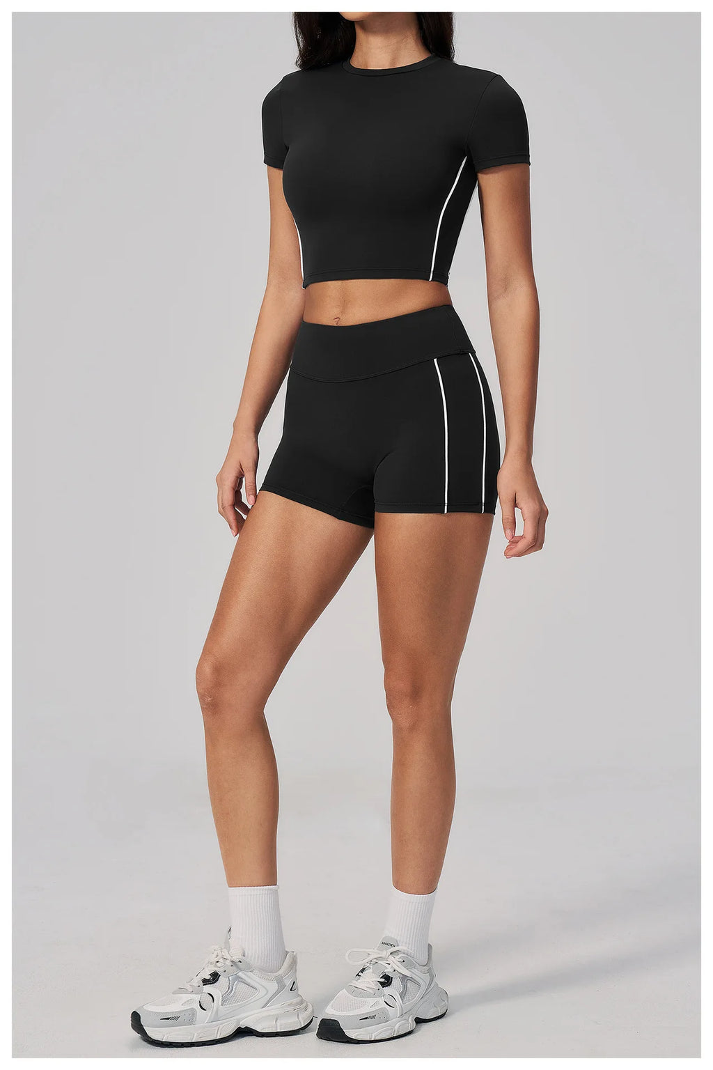 2PCS Yoga Set Women Tracksuit Sports Outfit Gym Set Running Workout Clothes Short Sleeves Sports Bra Athletic Wear Yoga Clothing