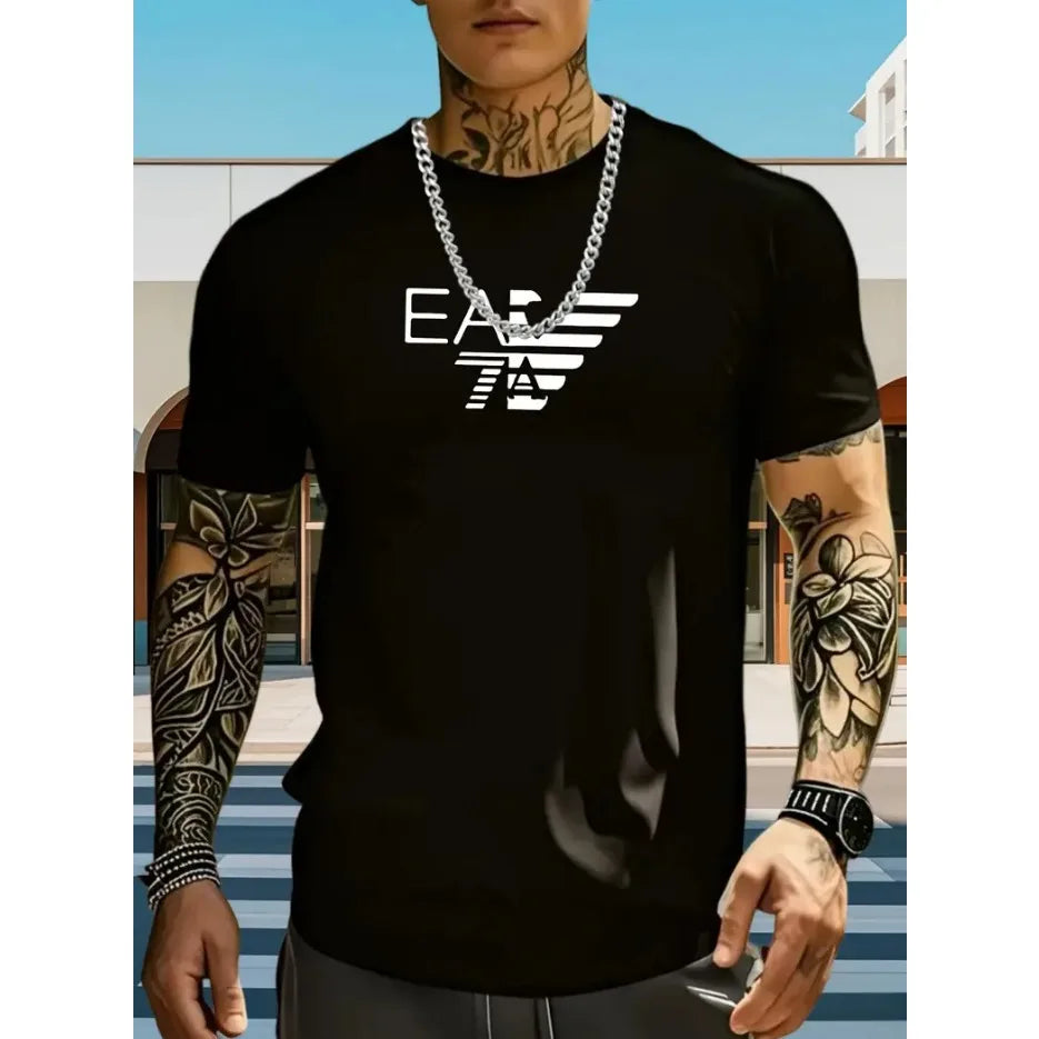new style Fashionable Bestseller - Loose-Fitting Round-Neck Summer Cotton T-Shirt for Men and Women, Stylish and Breathable Top