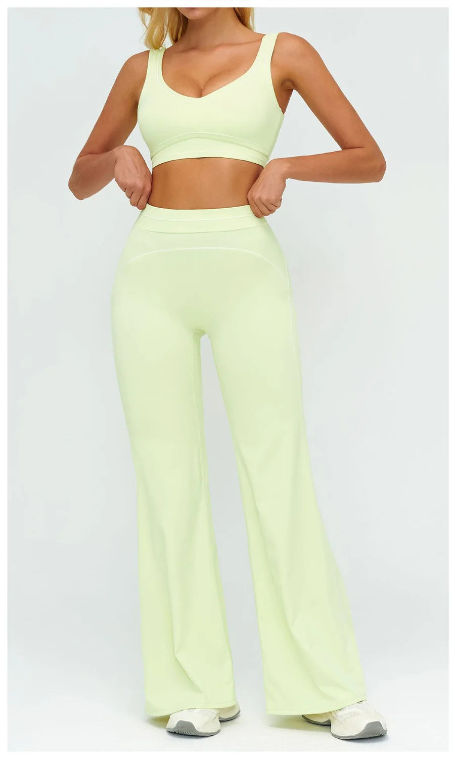 Yoga Set 2PCS Gym Clothes Sportswear Workout Outfits Women Long Sleeve Top Tracksuits Fitness Sports Bra Running Shorts Leggings