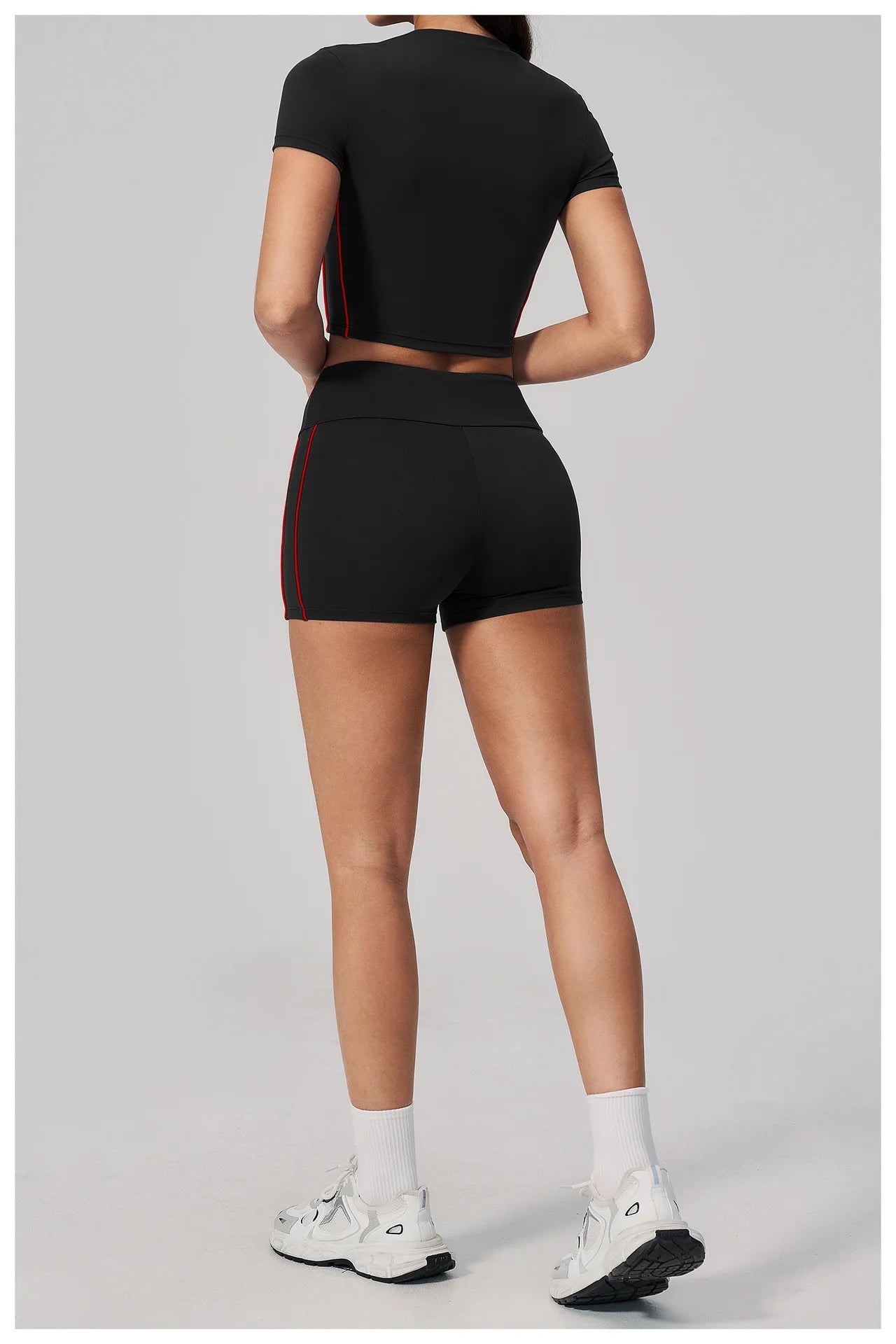 2PCS Yoga Set Women Tracksuit Sports Outfit Gym Set Running Workout Clothes Short Sleeves Sports Bra Athletic Wear Yoga Clothing
