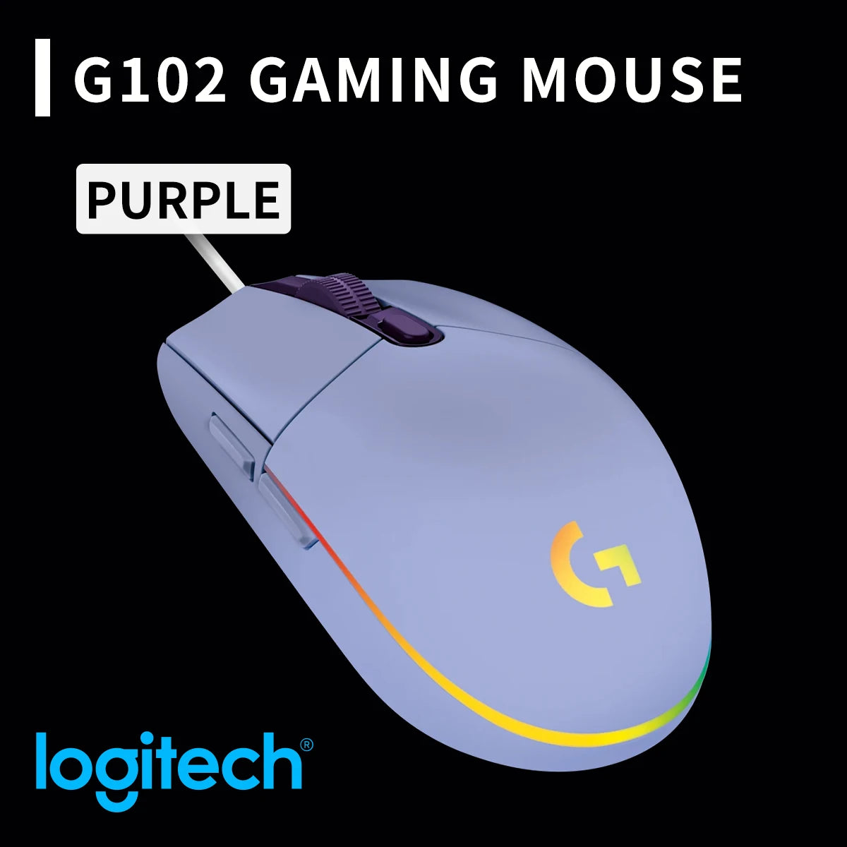 The G102/G203 with LIGHTSYNC lighting effect, featuring a resolution of 8000 DPI, offers smooth and responsive gaming experience