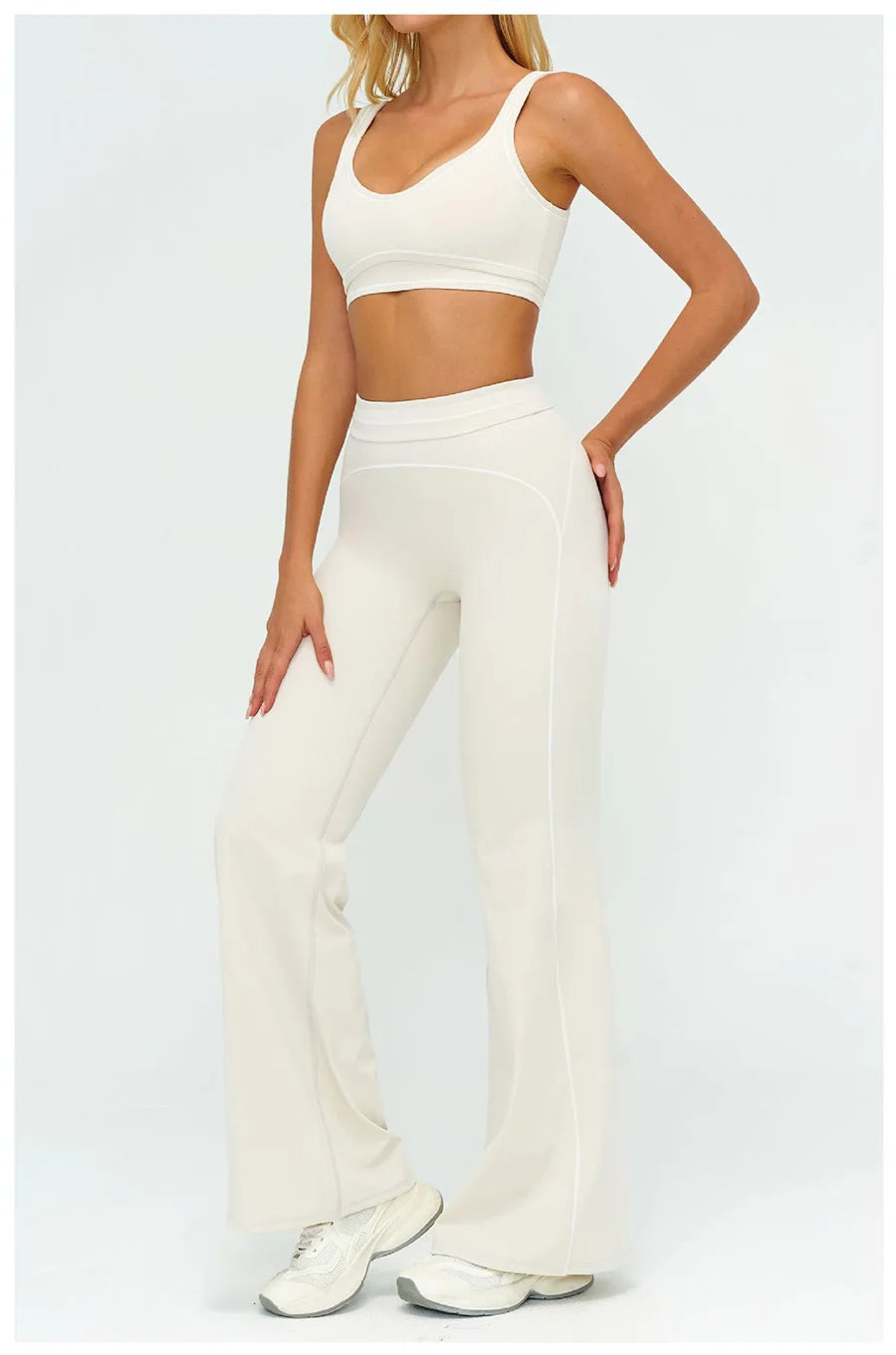 Yoga Set 2PCS Gym Clothes Sportswear Workout Outfits Women Long Sleeve Top Tracksuits Fitness Sports Bra Running Shorts Leggings
