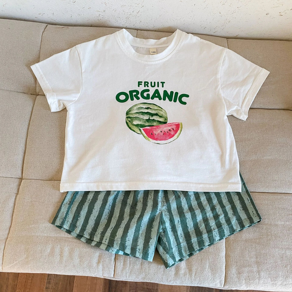Children Clothes 2025 Summer New Cotton Stripe Baby Girl Suspender Dress Or Boy's Suit Brother And Sister Clothes