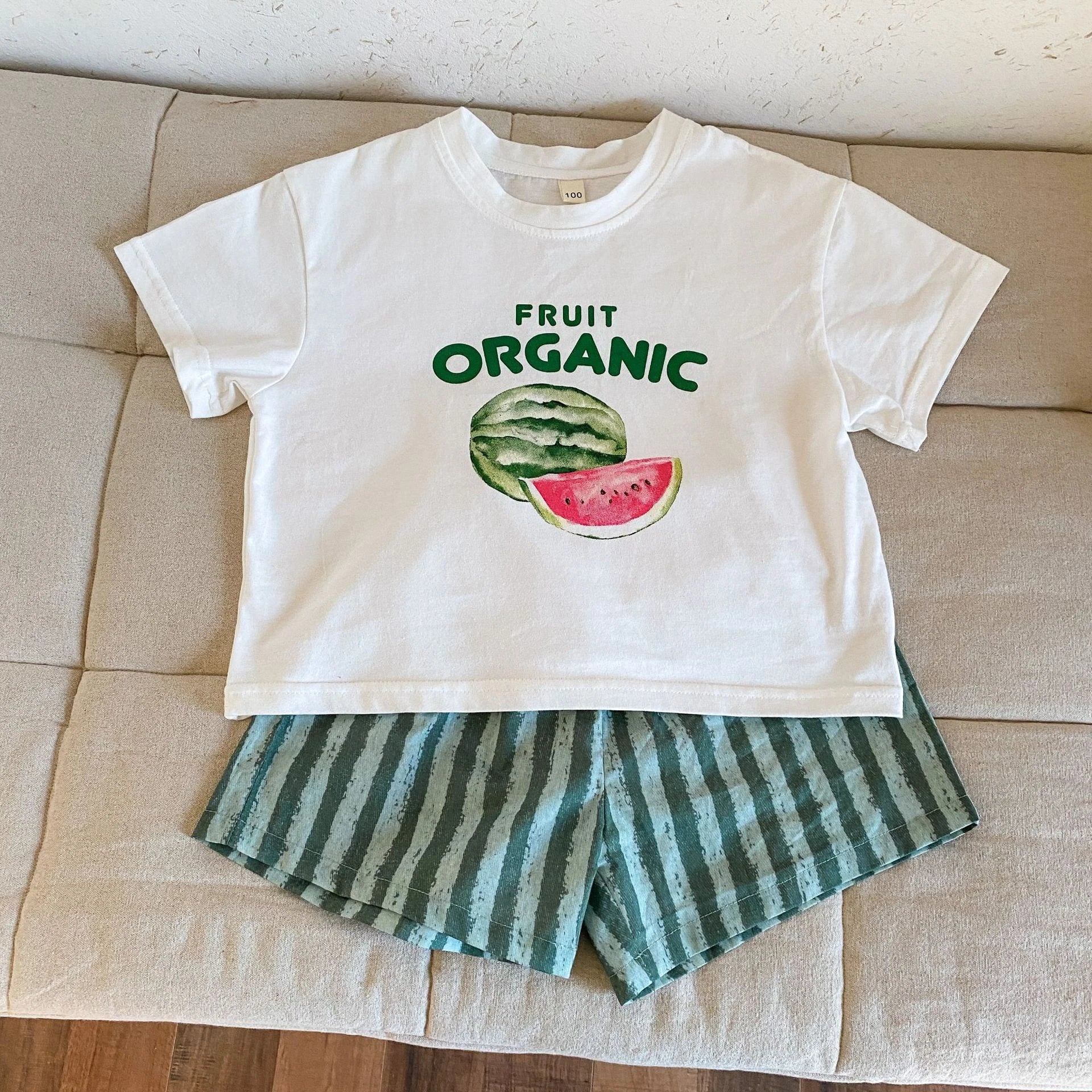 Children Clothes 2025 Summer New Cotton Stripe Baby Girl Suspender Dress Or Boy's Suit Brother And Sister Clothes