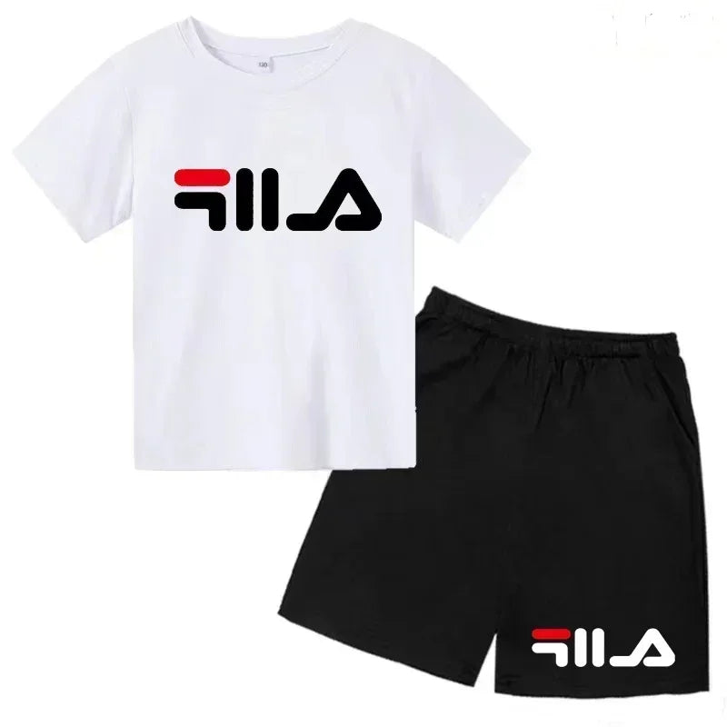 2-13Y Kids Spring & Autumn Casual Cartoon & Letter Print 2-Piece Set Hoodie & Jogging Pants Tracksuit Outfits for Boys & Girls