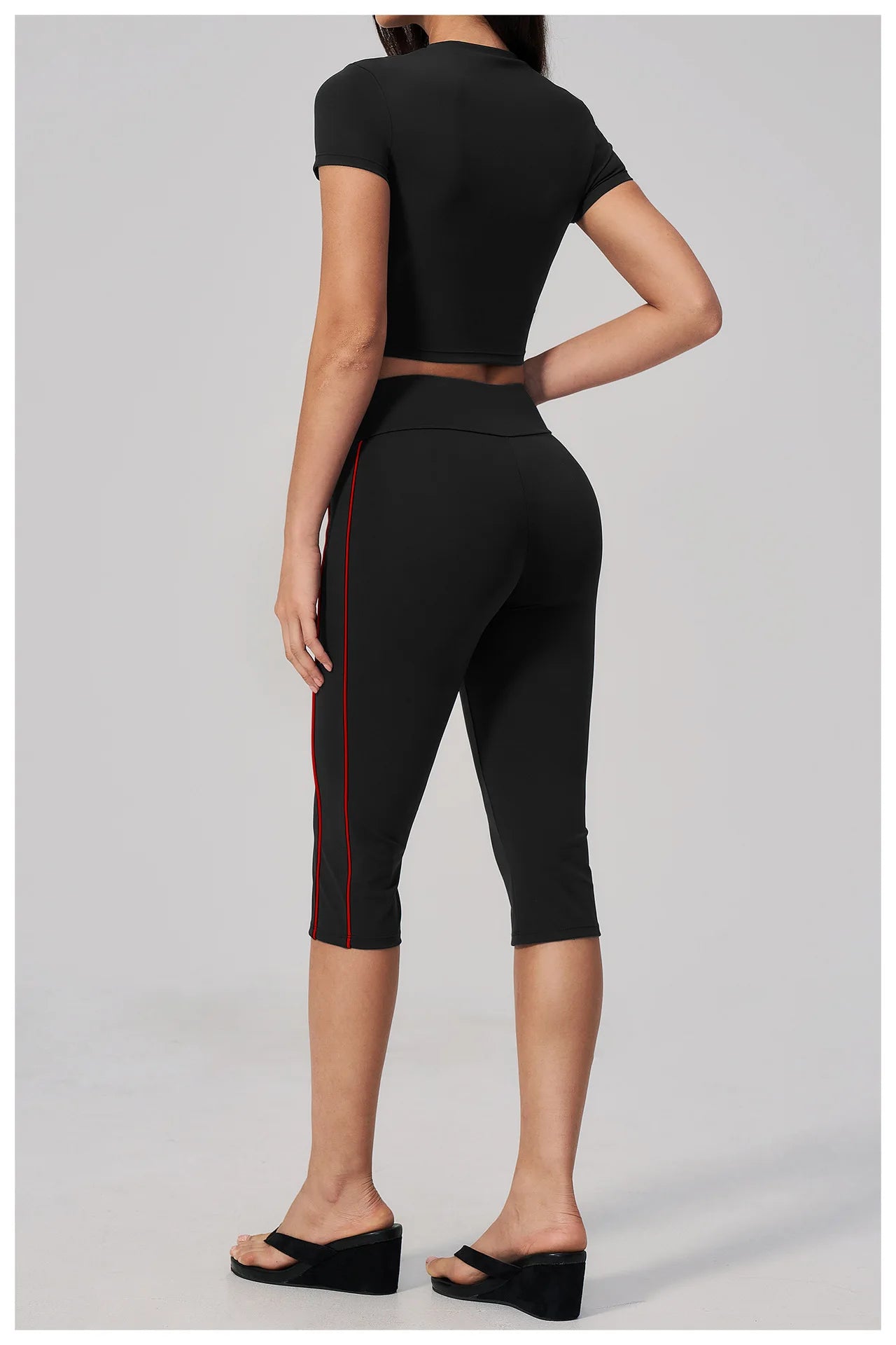2PCS Yoga Set Women Tracksuit Sports Outfit Gym Set Running Workout Clothes Short Sleeves Sports Bra Athletic Wear Yoga Clothing