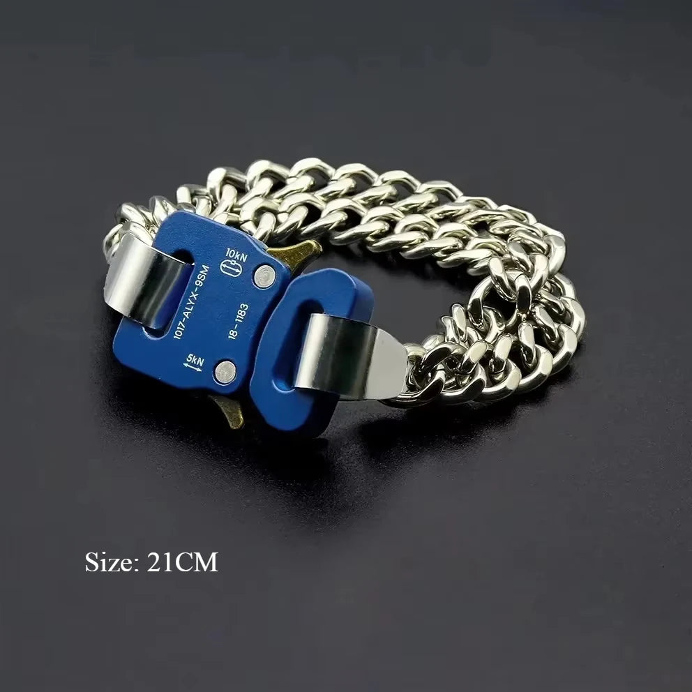 Unisex Street Fashion Trend 1017 ALYX 9SM Functional Bracelet Gift Box Packaging Open Buckle Men Women ALYX Accessories
