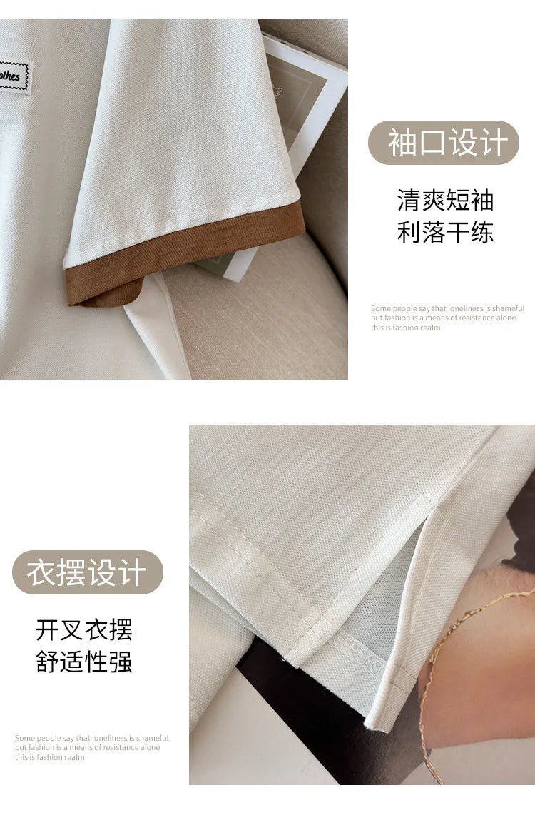 175Kg Plus Size Women's Bust 170 Summer Loose Lapel Top Short Sleeve T-Shirt Black White 6XL 7XL 8XL 9XL 10XL 11xl