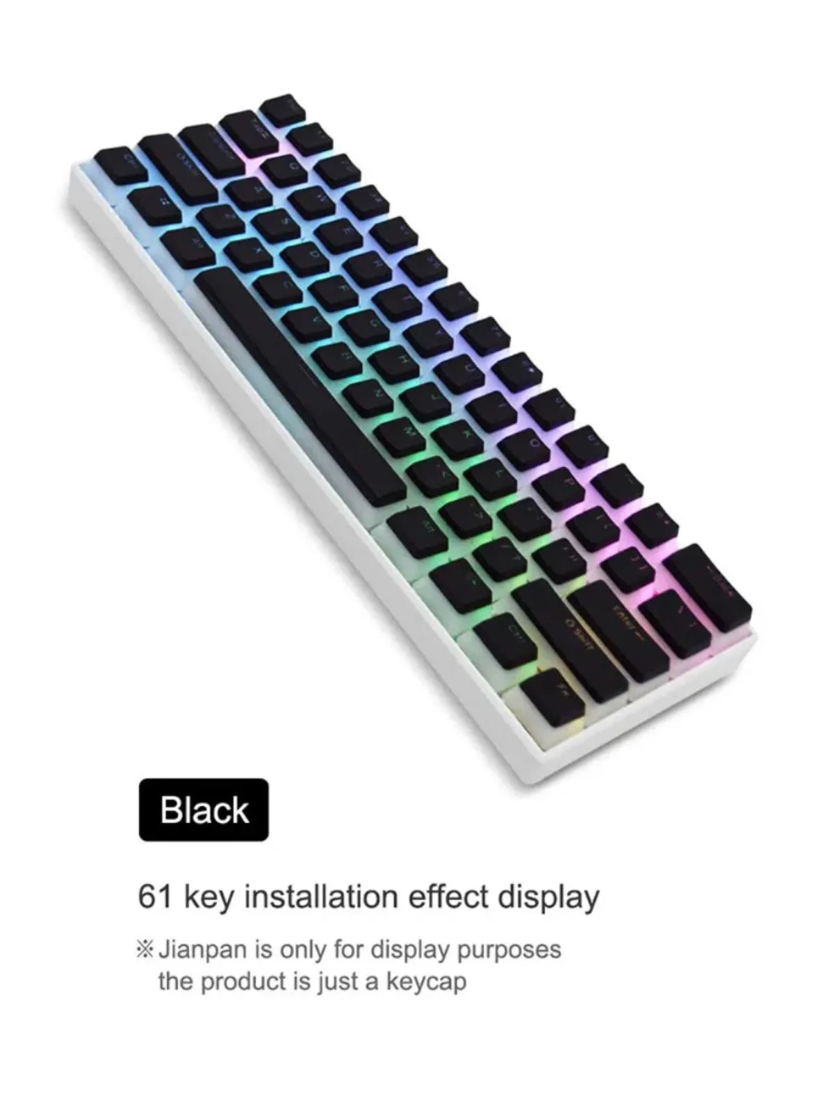 Pudding Keycaps, PBT Shine Through Keycaps 130 Keys Set OEM Profile, for 100%, 75%, 65%, 60% Keyboard for Mechanical Keyboard