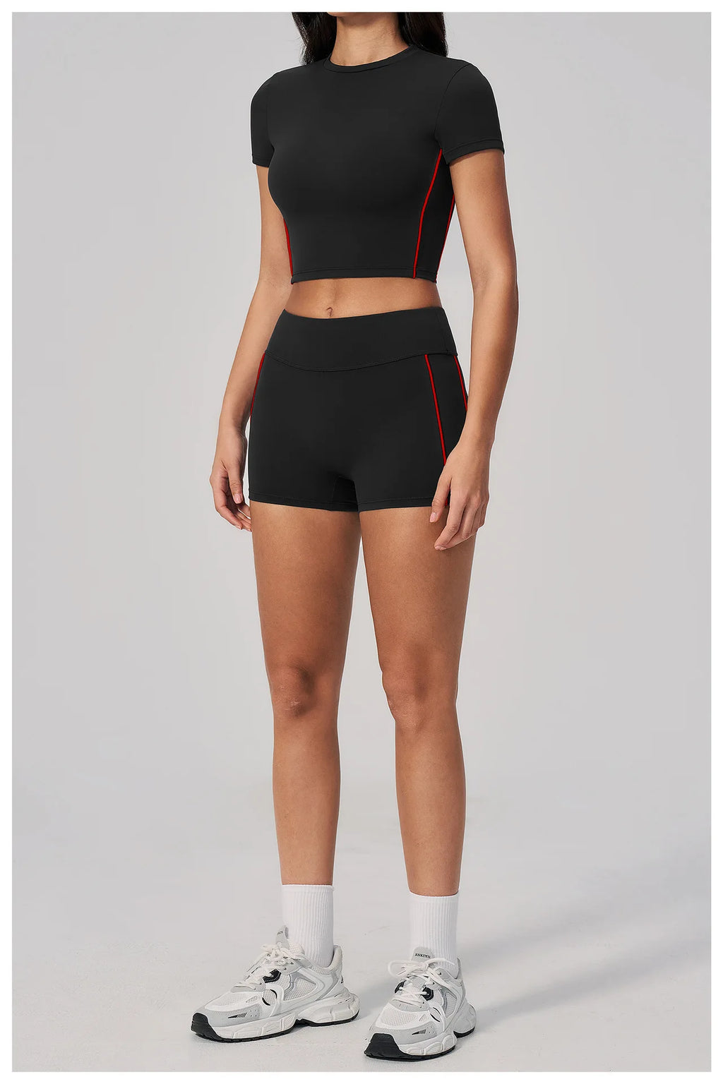 2PCS Yoga Set Women Tracksuit Sports Outfit Gym Set Running Workout Clothes Short Sleeves Sports Bra Athletic Wear Yoga Clothing