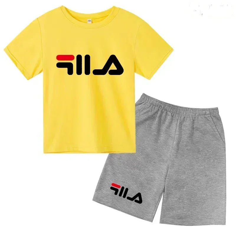 2-13Y Kids Spring & Autumn Casual Cartoon & Letter Print 2-Piece Set Hoodie & Jogging Pants Tracksuit Outfits for Boys & Girls