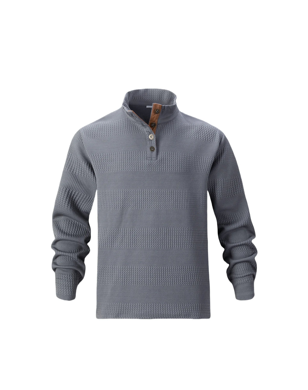 2026 New Spring Autumn Men's Jacquard Knit Sweatshirt, European Size Stand Collar Long Sleeve Loose Casual Outdoor Pullover