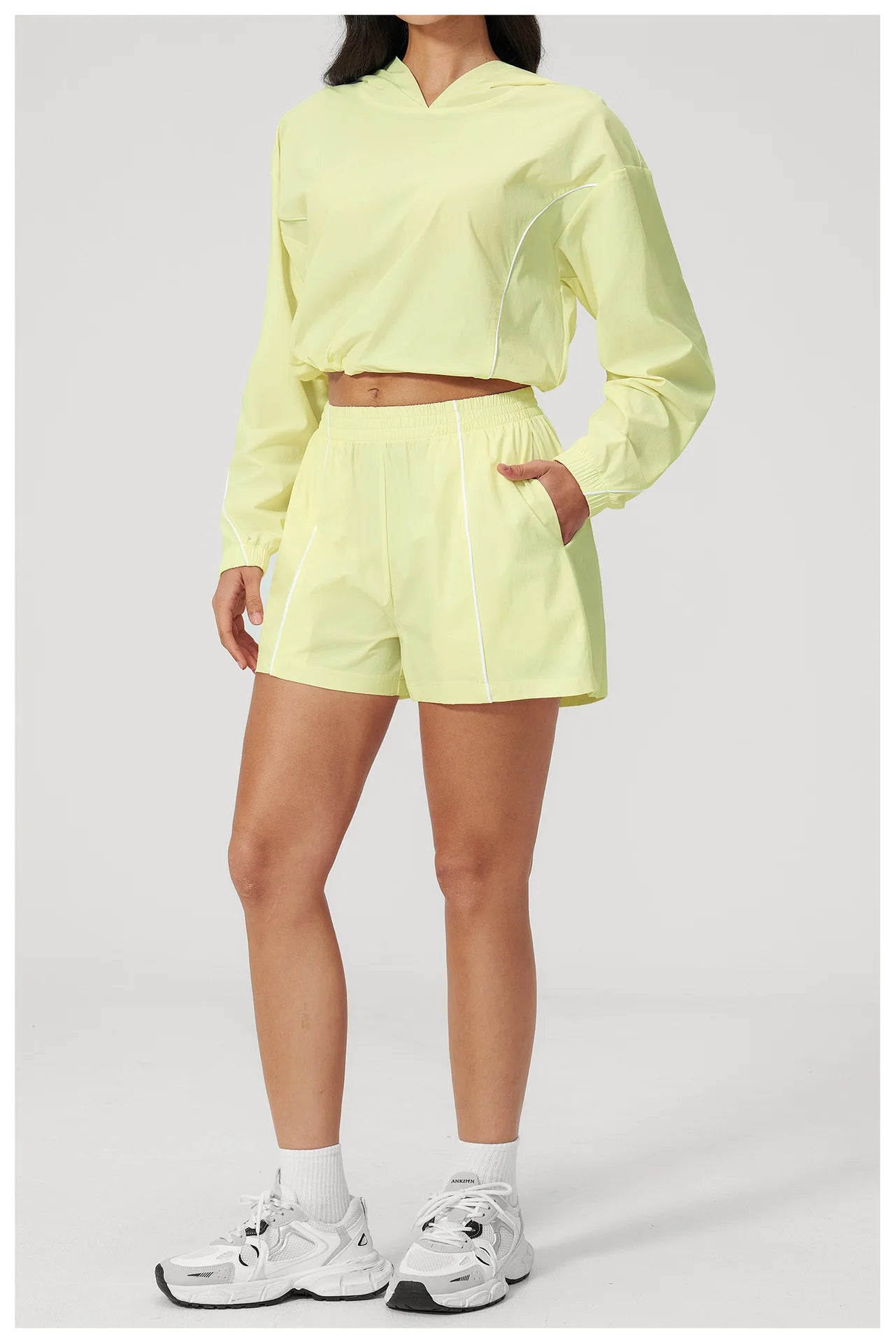 Yoga Set For Women Tracksuit Summer Sun Protection Set Yoga Long Sleeved Running Set Outdoor Sportswear For Women Athletic Wear