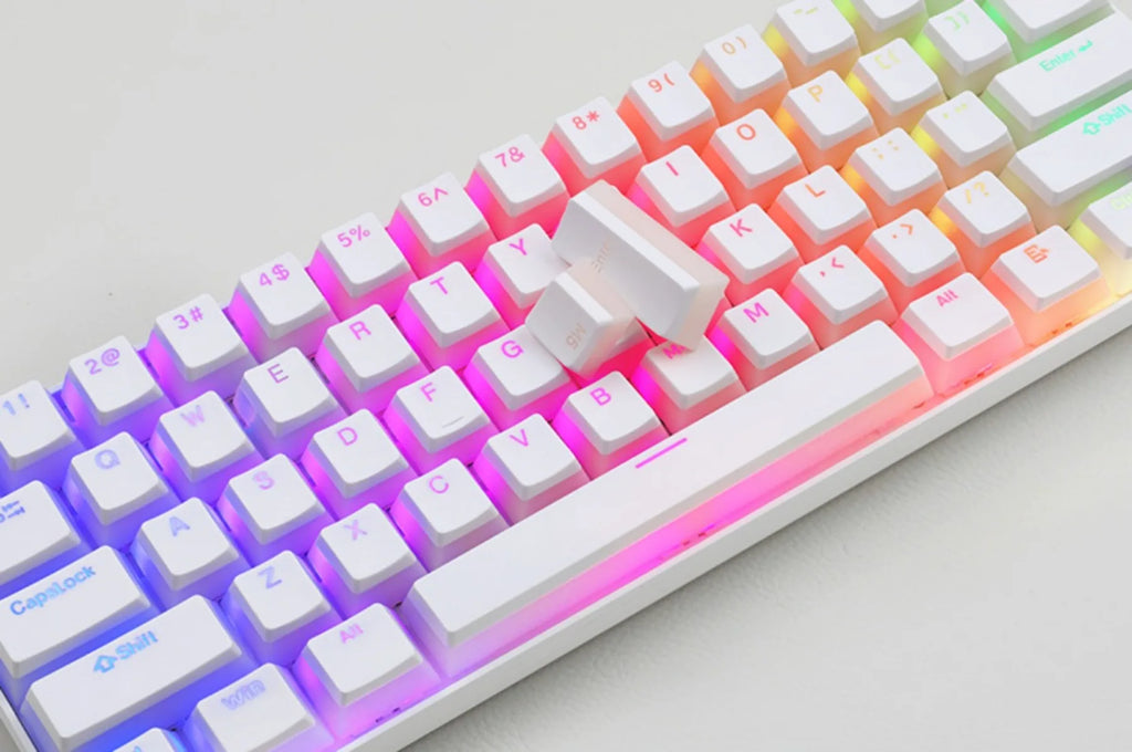 Pudding Keycaps, PBT Shine Through Keycaps 130 Keys Set OEM Profile, for 100%, 75%, 65%, 60% Keyboard for Mechanical Keyboard