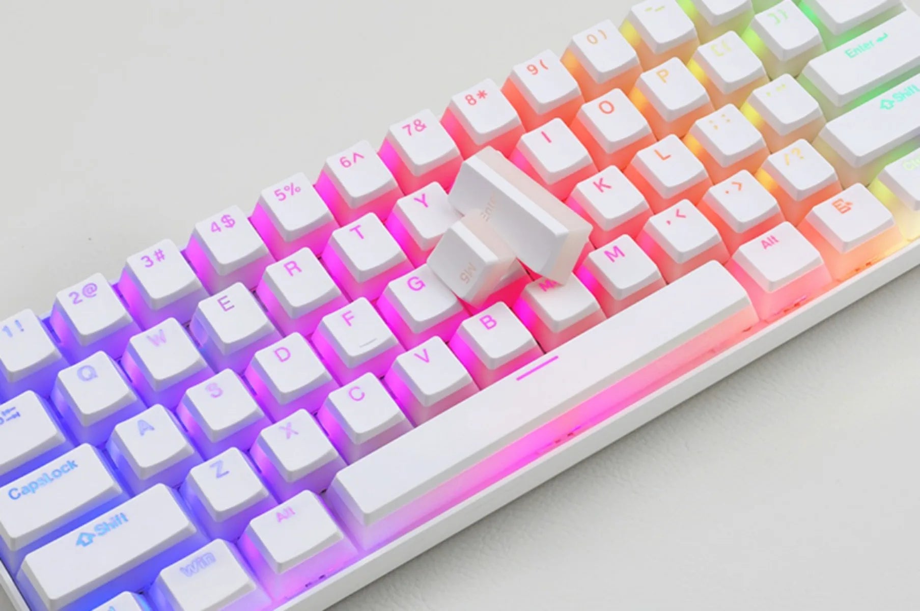 Pudding Keycaps, PBT Shine Through Keycaps 130 Keys Set OEM Profile, for 100%, 75%, 65%, 60% Keyboard for Mechanical Keyboard