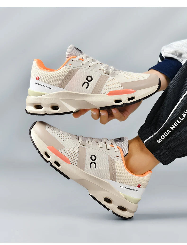 New Men's Lightweight Running Shoes with Breathable Mesh Soft Sole and Shock Absorption, Training and Jogging Shoes