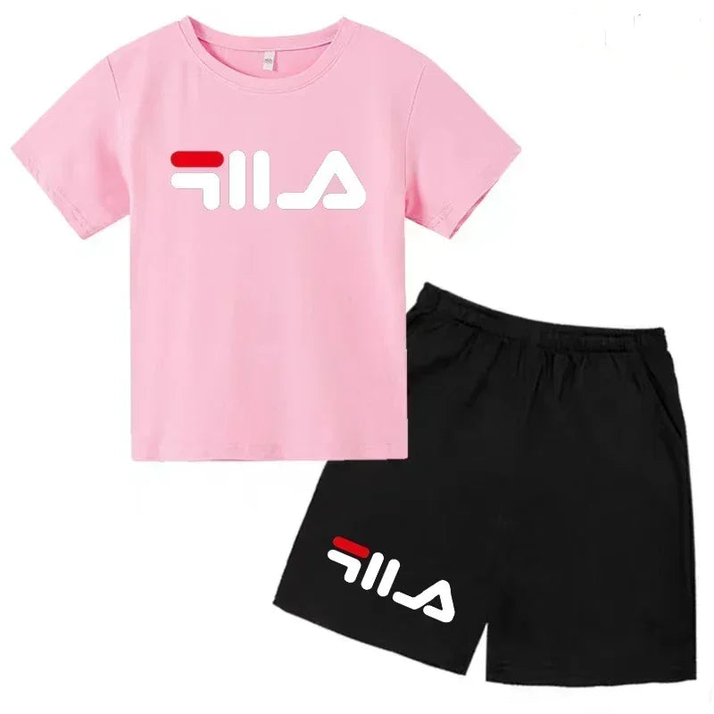 2-13Y Kids Spring & Autumn Casual Cartoon & Letter Print 2-Piece Set Hoodie & Jogging Pants Tracksuit Outfits for Boys & Girls