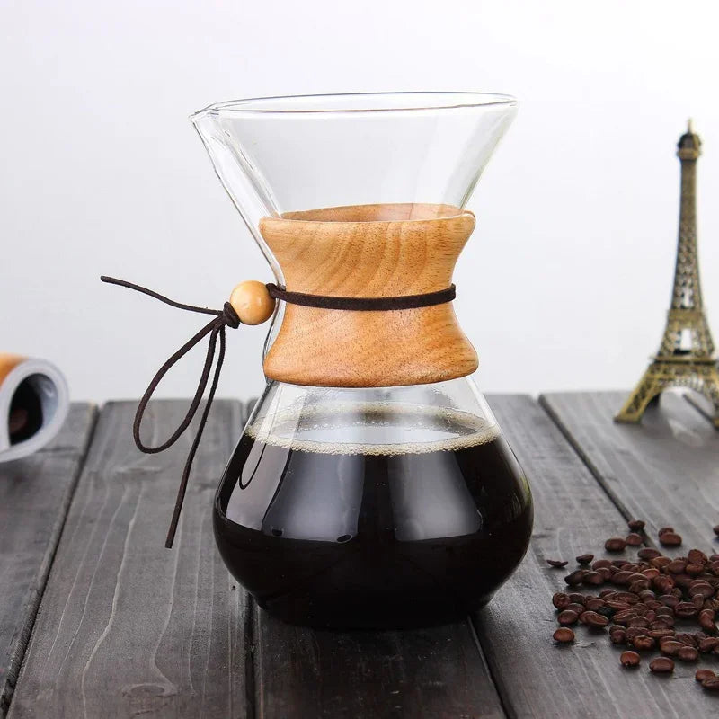 Hand Brewed Coffee Sharing Pot Filter Screen Glass Coffee Filter Cup Coffee Pot Set Drip Small Household Glass Pot 400-800ml