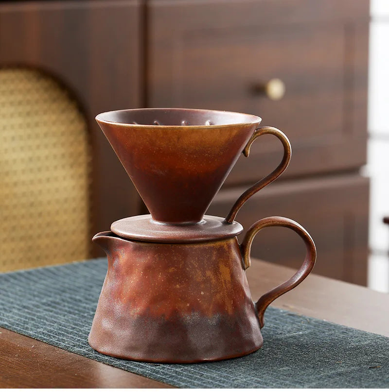 Ceramic V60 Coffee Dripper Funnel Large Capacity Sharing Pot Hand Pour Tool