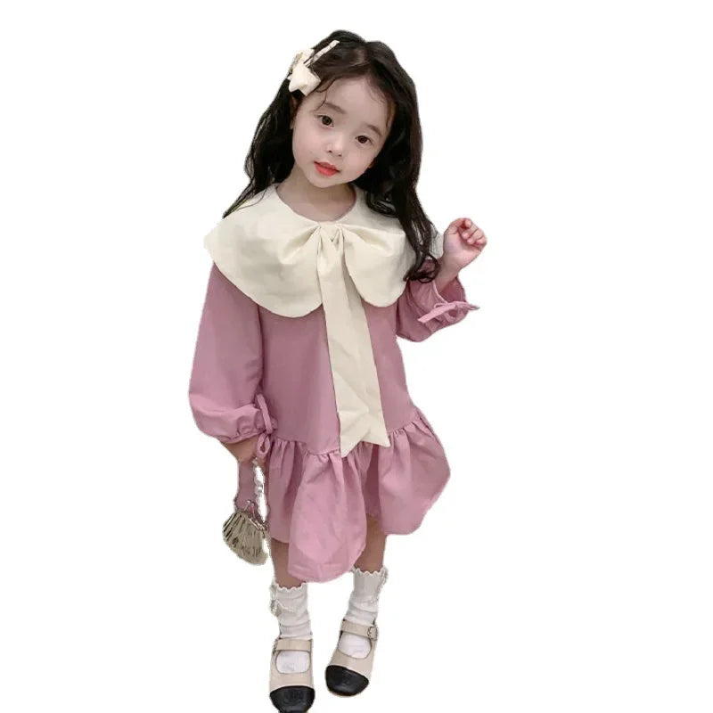 Girls Fashion Pink Princess Dress Kids Summer Puff Sleeve Casual Dresses Children Korean Style Mesh Clothing Gift Lolita Dress