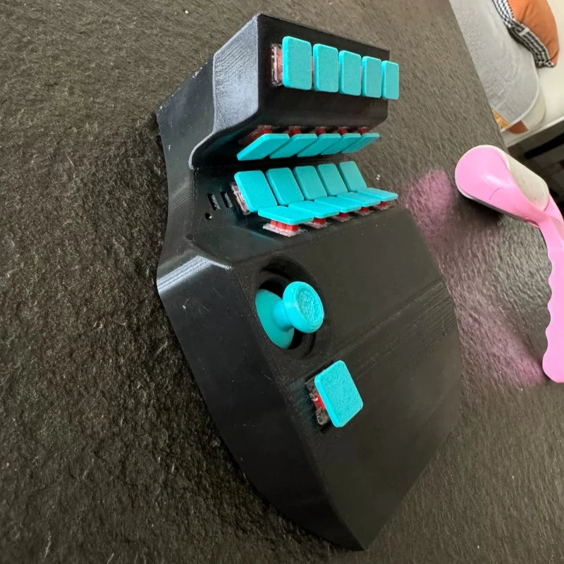 NEW One Hand Curved Gaming Keyboard Custom Wired Welding Joystick QMK Ergonomics Change Keys Online for Gaming Teclado
