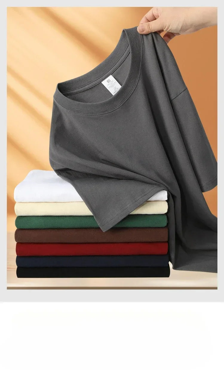 new style Fashionable Bestseller - Loose-Fitting Round-Neck Summer Cotton T-Shirt for Men and Women, Stylish and Breathable Top