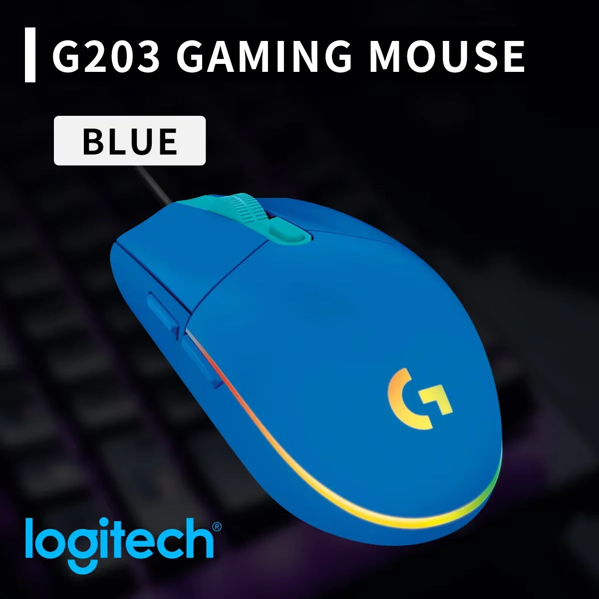 The G102/G203 with LIGHTSYNC lighting effect, featuring a resolution of 8000 DPI, offers smooth and responsive gaming experience