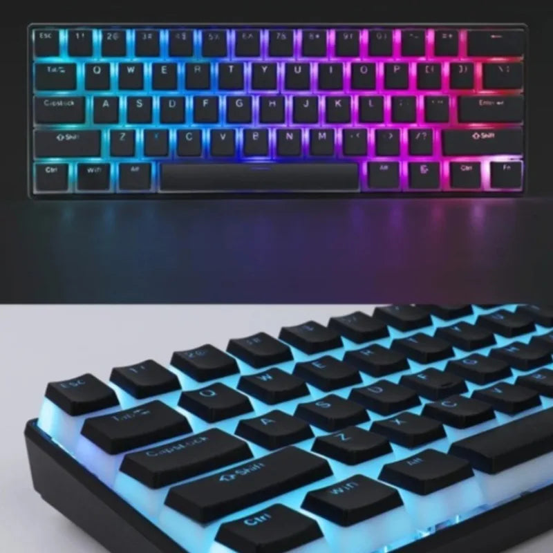Pudding Keycaps, PBT Shine Through Keycaps 130 Keys Set OEM Profile, for 100%, 75%, 65%, 60% Keyboard for Mechanical Keyboard