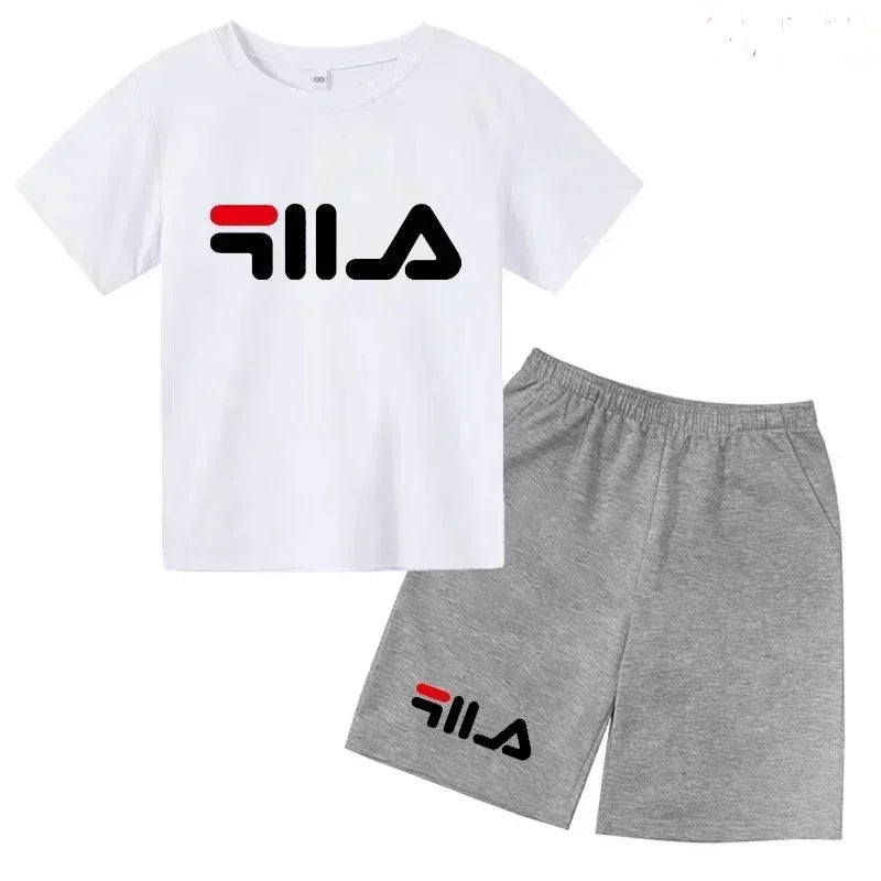 2-13Y Kids Spring & Autumn Casual Cartoon & Letter Print 2-Piece Set Hoodie & Jogging Pants Tracksuit Outfits for Boys & Girls
