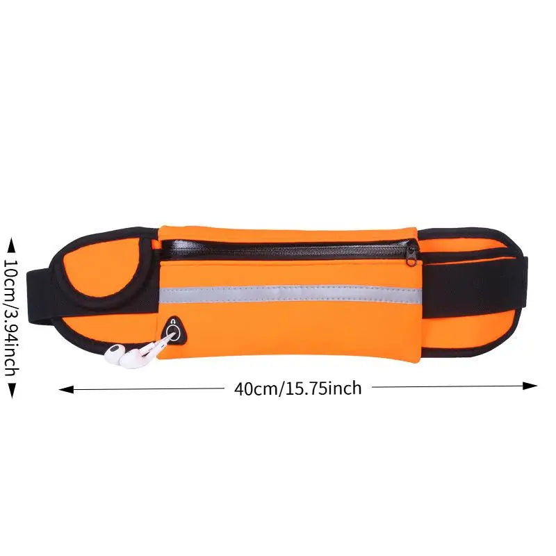 Unisex adjustable sports waist bag for men and women, suitable for running and hiking, waterproof waist bag, mobile wallet, key