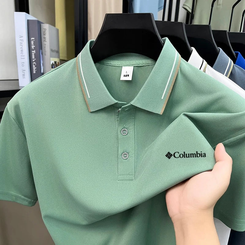 High end brand 2026 hot selling new classic letter embroidered breathable polo shirt fashionable men comfortable casual shorttop