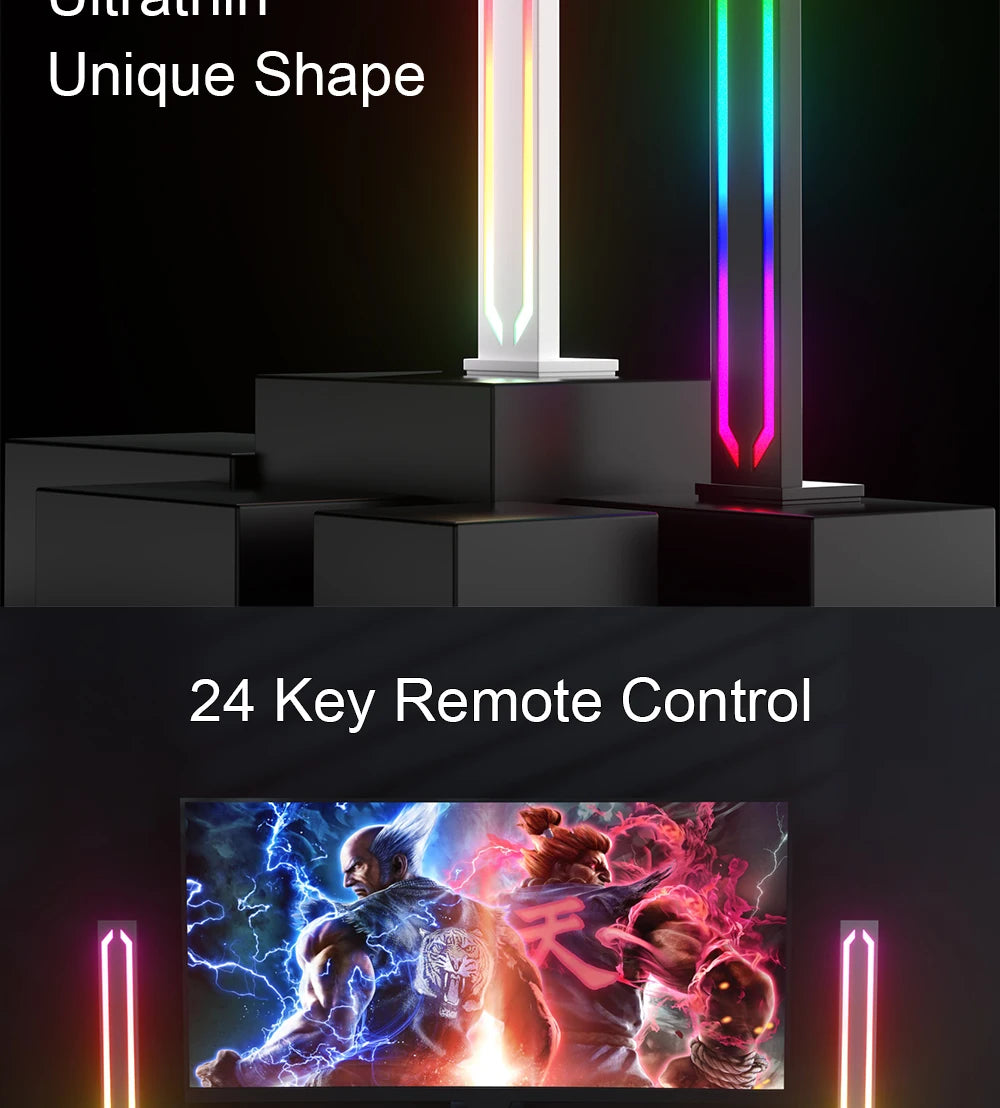 Smart Slim RGB Mood Light, Desktop Gaming Light, 16 Million Colors, 286 Scenes and 3 Synced Music Modes for Living Room