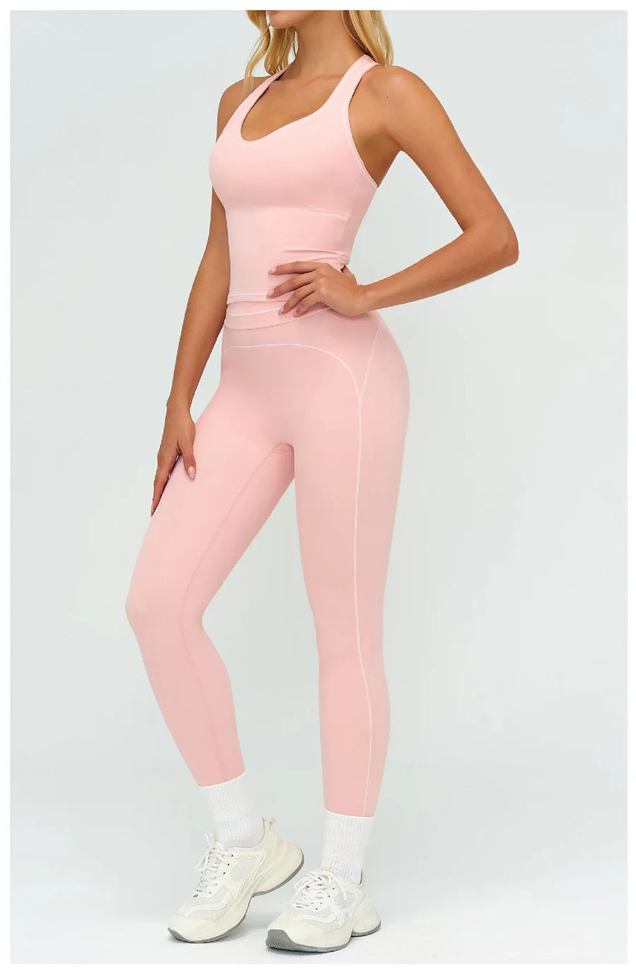 Yoga Set 2PCS Gym Clothes Sportswear Workout Outfits Women Long Sleeve Top Tracksuits Fitness Sports Bra Running Shorts Leggings