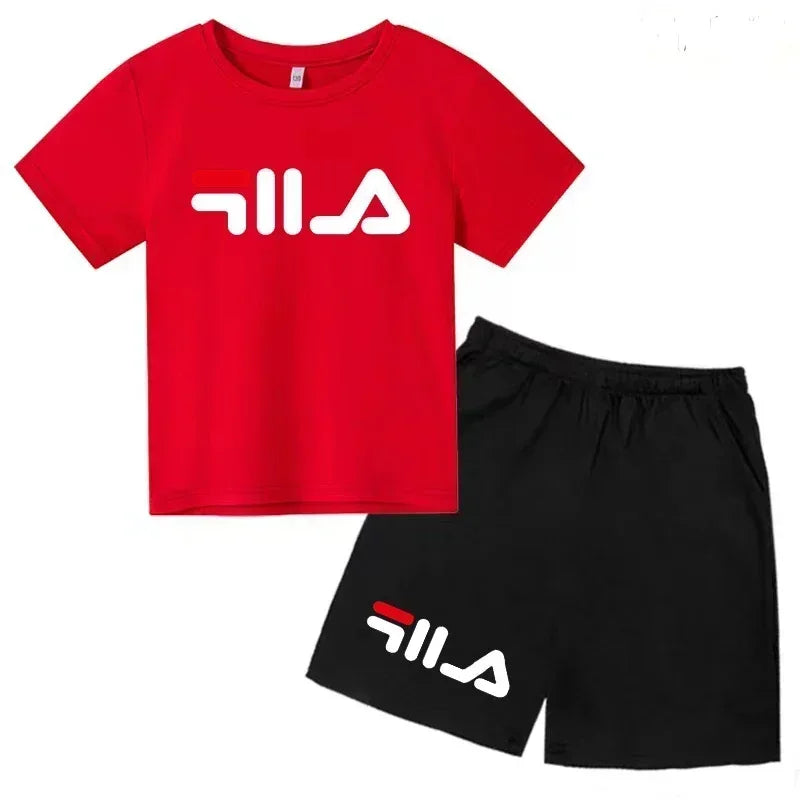 2-13Y Kids Spring & Autumn Casual Cartoon & Letter Print 2-Piece Set Hoodie & Jogging Pants Tracksuit Outfits for Boys & Girls