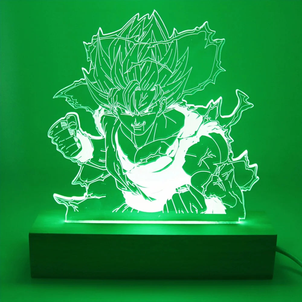 Gaming Room Lamp Anime Goku Night Light Luces Led Lights For Bedroom Home Decoration Usb Small Rgb Lighting Xmas Birthday Gifts