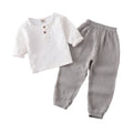 Spring Children ple Design T-shirt Trouser Set Long Sleeve Round Neck Tops Pants Kit Birthday Gift White Red