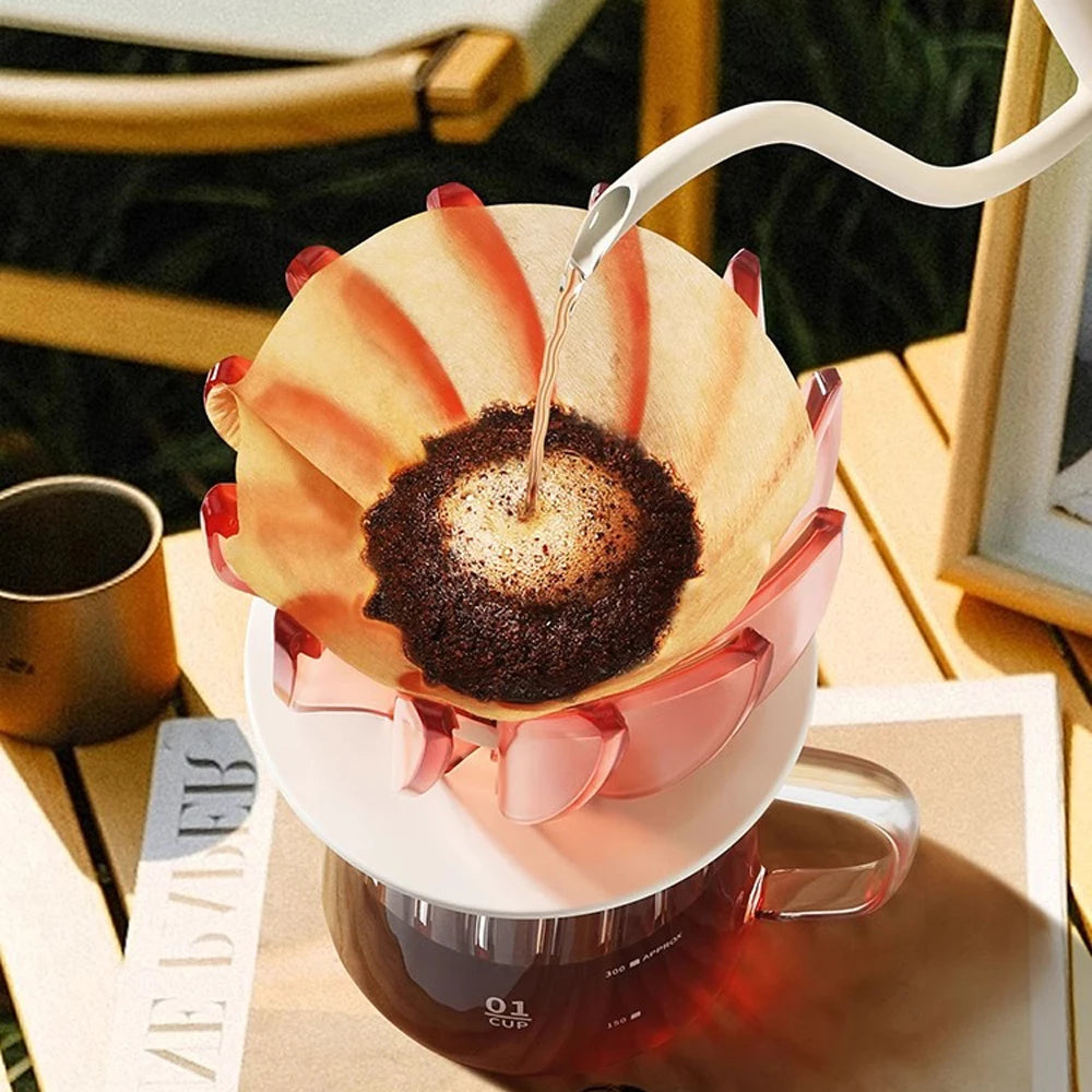 V shaped 60 Coffee Maker Set Coffee Filter Cup Hand drip Filter Cup Crystal Eye coffee dripper pour over Conical reusable filter