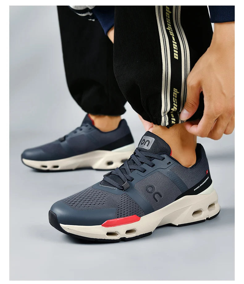 New Men's Lightweight Running Shoes with Breathable Mesh Soft Sole and Shock Absorption, Training and Jogging Shoes