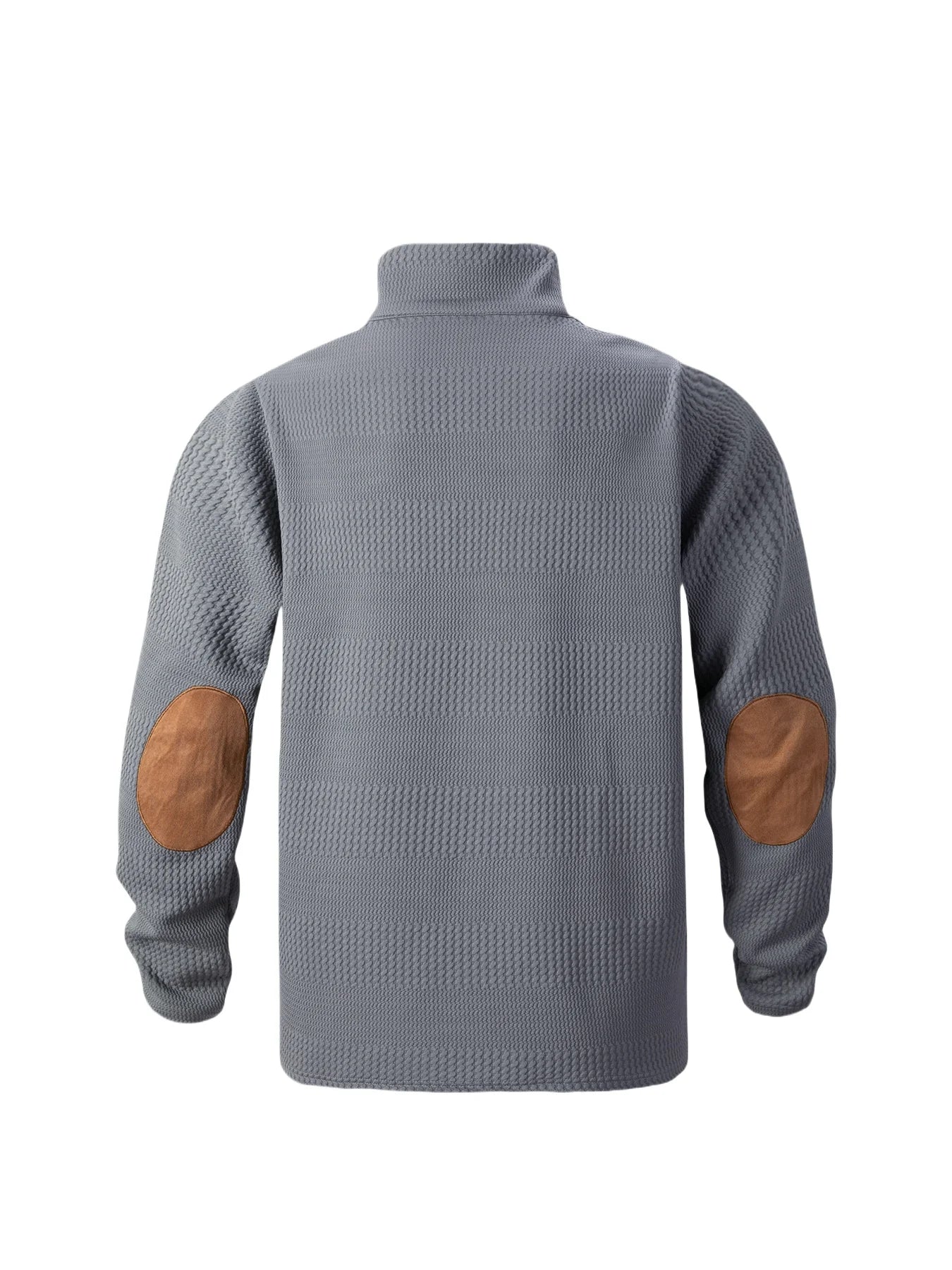 2026 New Spring Autumn Men's Jacquard Knit Sweatshirt, European Size Stand Collar Long Sleeve Loose Casual Outdoor Pullover