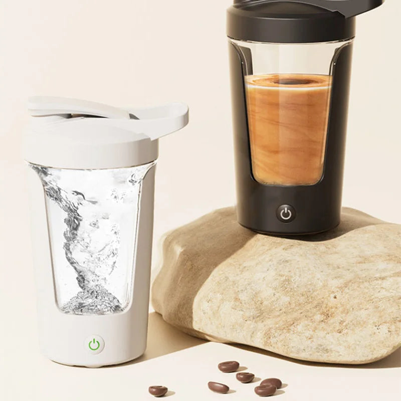 450ml Protein Shaker Bottle Portable USB Charging Fitness Blender Cup Meal Replacement Mixer Bottle for Home Gym Rechargeable
