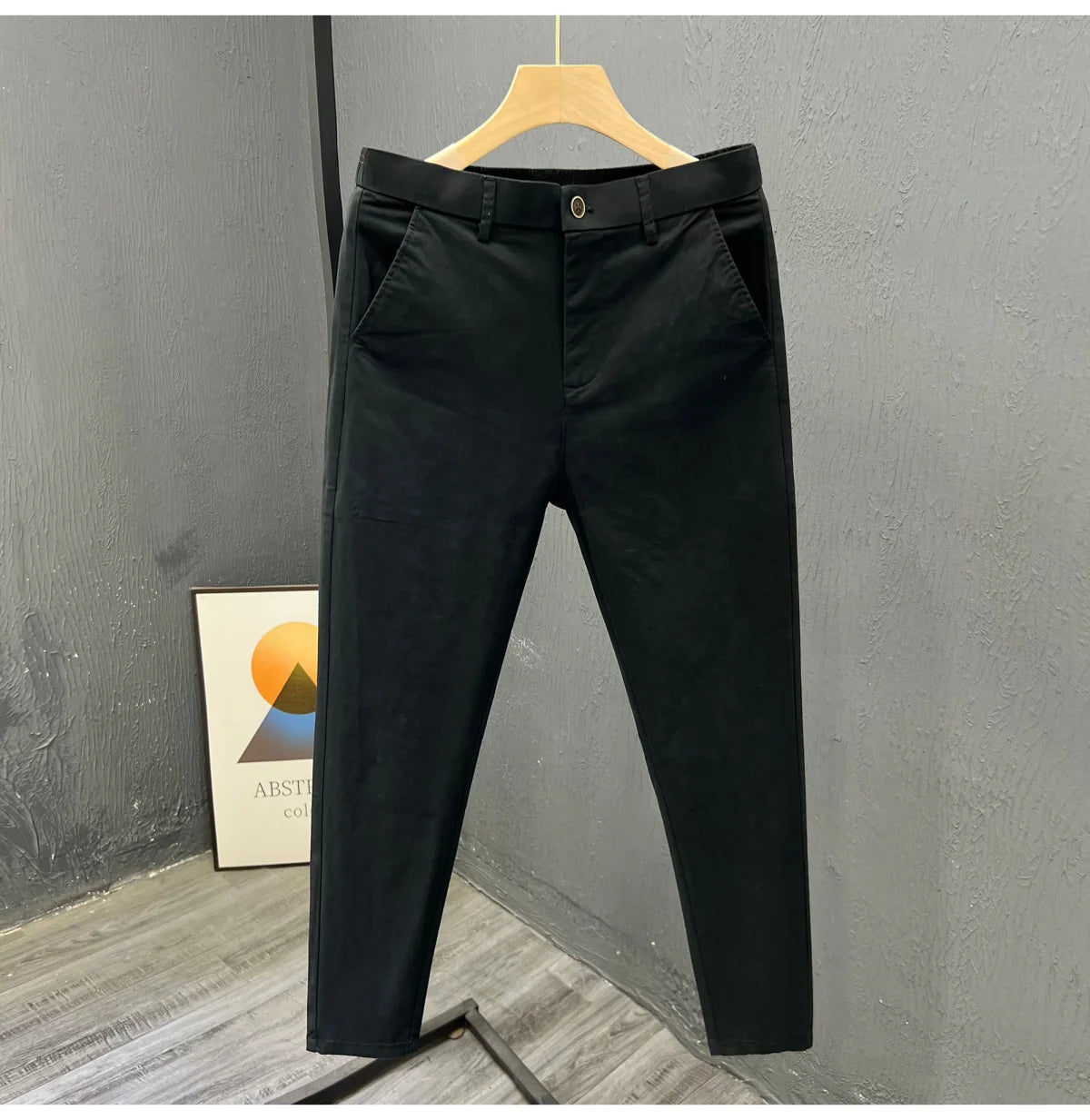 Men's Summer Thin Pants 2025 New Straight Simple and Versatile White Casual Man Clothing Trendy Slim-fitting Cotton Cargo Pants