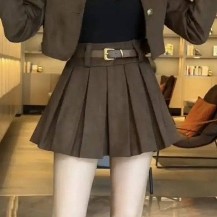 Fashionable Short Outerwear And Half-length Pleated Skirt Set Women's Spring 2026 Stylish Slimming Ensemble Casual Style