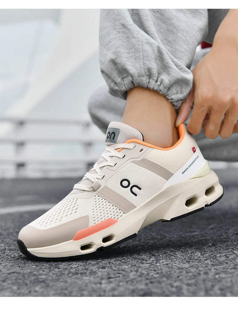 New Men's Lightweight Running Shoes with Breathable Mesh Soft Sole and Shock Absorption, Training and Jogging Shoes