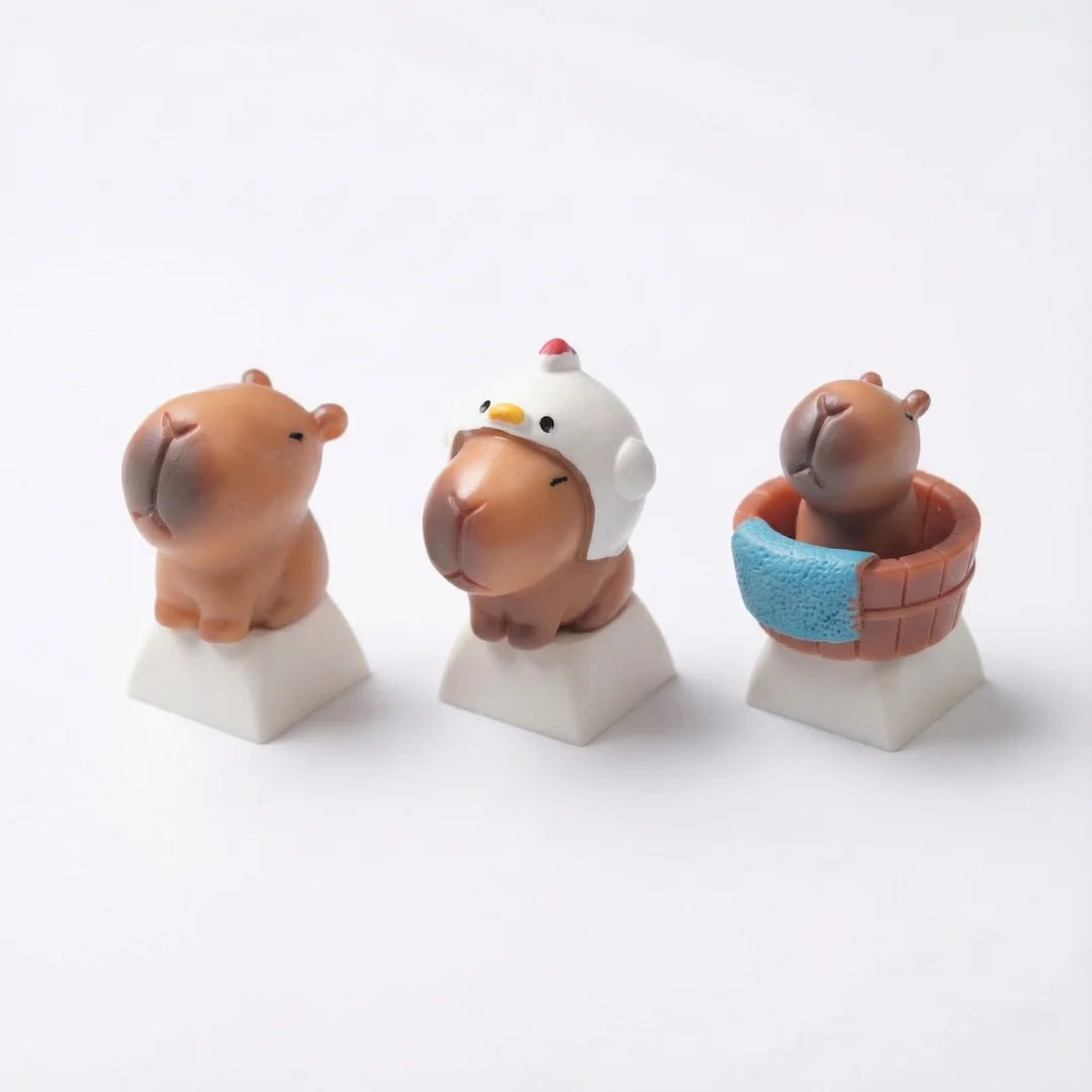 Cute Capybara Keycaps XDA Profile ABS Custom Mechanical Keyboard Keycap Set Kawaii DIY Desk Decor Gift