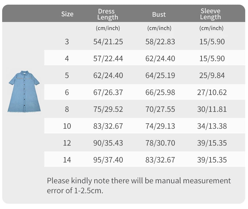 Summer kids clothes denim blue boy and girl dress t-shirt top set baby romper skirt colorful embroidery stripes children outfit