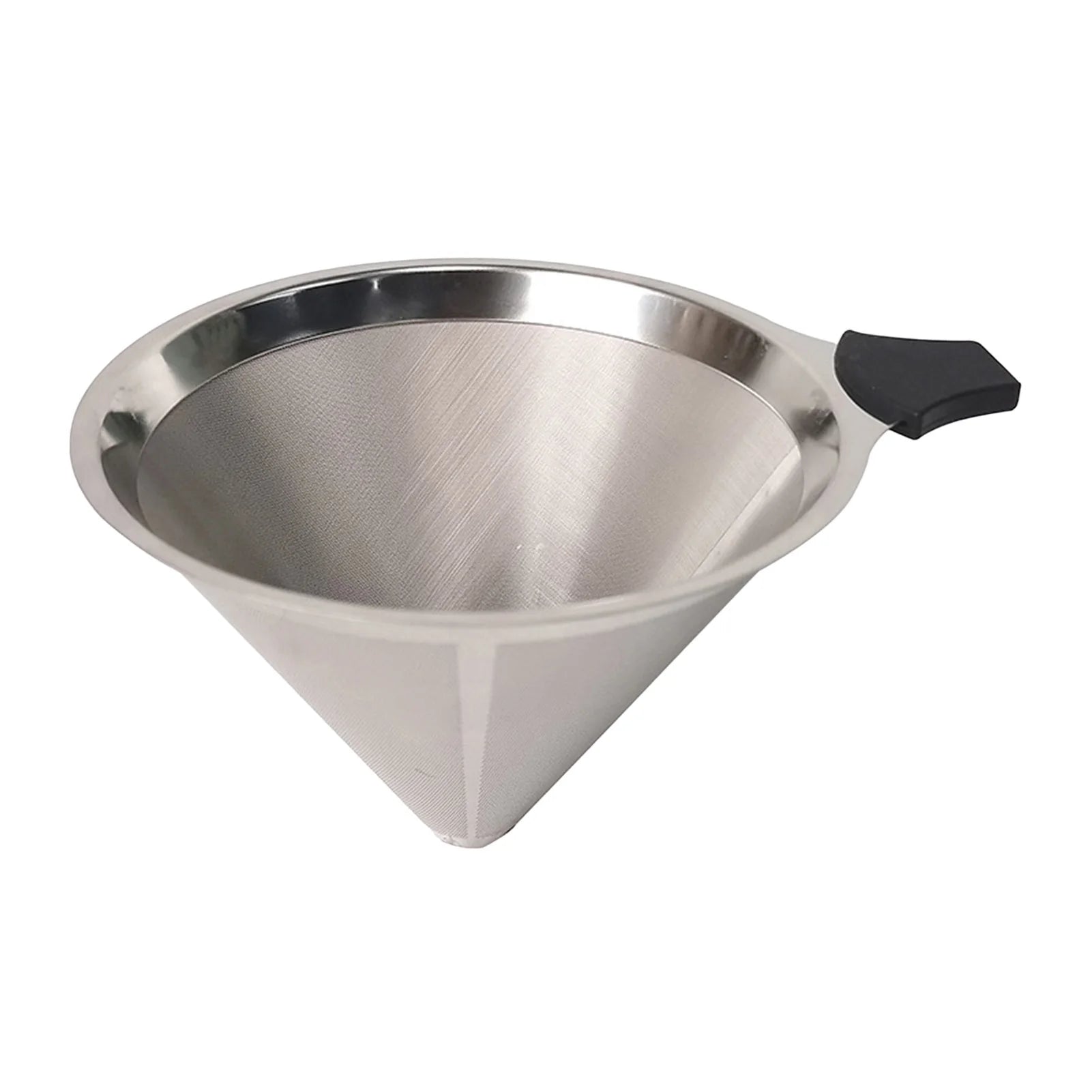 V60 Stainless Steel Coffee Filter Cone Double Layer Paperless Design 304 Material for Pour Over Brewing Large Capacity
