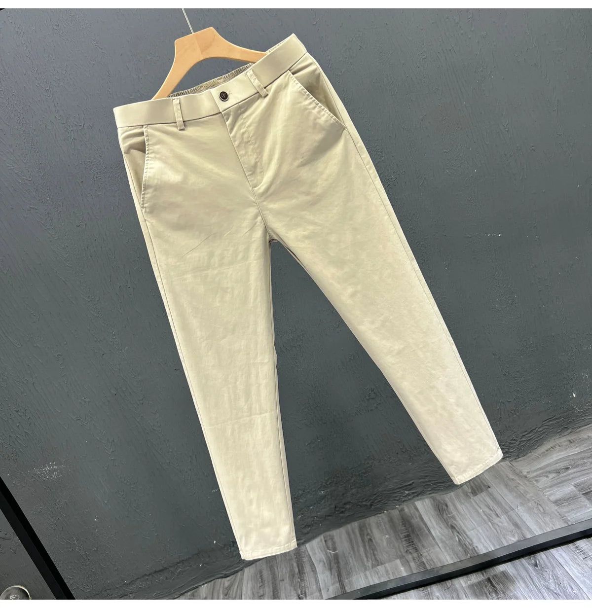 Men's Summer Thin Pants 2025 New Straight Simple and Versatile White Casual Man Clothing Trendy Slim-fitting Cotton Cargo Pants