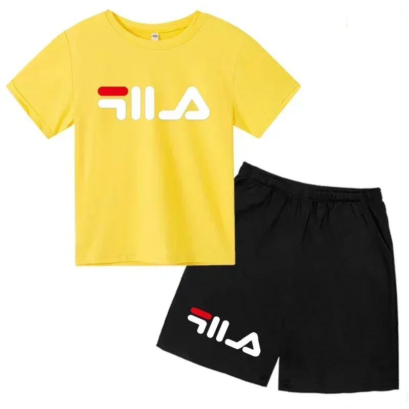 2-13Y Kids Spring & Autumn Casual Cartoon & Letter Print 2-Piece Set Hoodie & Jogging Pants Tracksuit Outfits for Boys & Girls